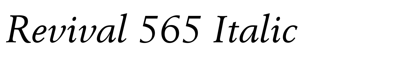 Revival 565 Italic
